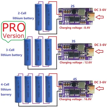 1-4Cell Típus-C-4,2 V 8.4 V 12,6 V 16.8 V LiPo Li-Ion Akkumulátor, Hordozható Töltő Diy Külső Vészhelyzeti áramforrás Napelem