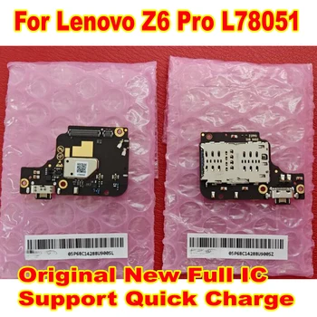 100% Eredeti A Legjobb Lenovo Z6 Pro L78051 Mikrofon Modul, USB Töltő Port Felelős Testület Flex Kábel Csatlakozó Telefon