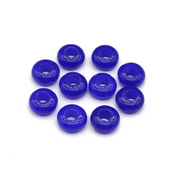 10pc/set Természetes Kő Gyöngyök Kék, Fehér Kvarc Kerek 5×10mm Nagy Lyuk Laza Abacus Gyöngy Ékszerek Készítése Karkötők Nyakláncok