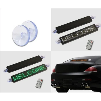 12V Autós LED Reklám Programozható Jel Mozgó Görgetés Üzenet Kijelző Képernyő HD Szöveg Számjegy Minta Kijelző