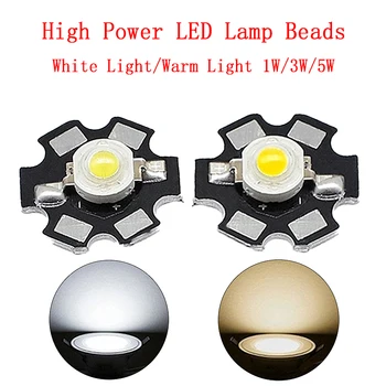 1W 3W 5W Magas teljesítményű LED Gyöngyök Teljes Spektrumú Tiszta Fehér/Meleg, 20mm Fekete Csillag PCB hűtőborda Alumínium Hordozó DIY fények