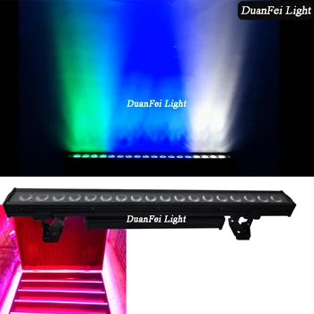 (4db+Flycase) diszkó bár, a fény 18x18w rgbwa uv 6in1 fal led mosó lant pixel bár dot led rgbwa uv ip65