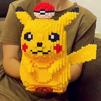 5210 Részecske Pokémon Anime Pikachu Gyémánt Micro Építőkövei Játékok Modell Mini Tégla Adatok Dekompressziós Játékok Gyerekeknek Ajándékokat