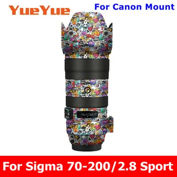 A Sigma 70-200mm F2.8 DG OS HSM Sport Matrica Bőr Vinyl Fólia Kamera Védő Matrica 70-200 2.8, Canon EF-Hegy