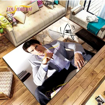 Amerikai színész, Ian Joseph Somerhalder szőnyeg, nappali, hálószoba terület csúszásmentes párna, konyha, fürdőszoba dekoráció lábtörlő szőnyeg