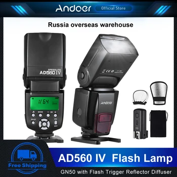 Andoer AD560 IV Universal Speedlite Fény 2.4 G Wireless-kamera Rabszolga Speedlite Vaku GN50 a Ravaszt a DSLR Kamerák