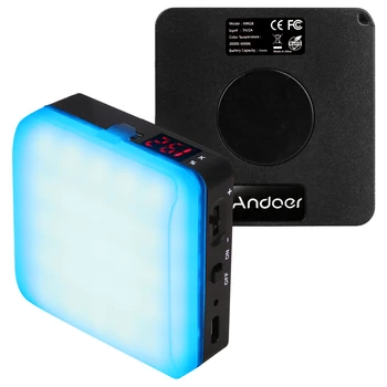 Andoer RGB LED Videó Fény Zsebében Fényt Clip-on Videó Konferencia Fény CRI95+ 2600K-6000K Szabályozható a Vlog Élő Közvetítés