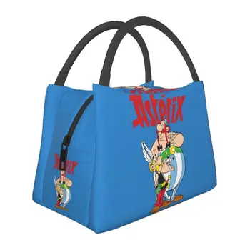 Asterix, Valamint Obelix A Idefix Szigetelt Ebéd Táska Nők Manga Resuable Hűvösebb Termikus Bento Box Kórház Iroda