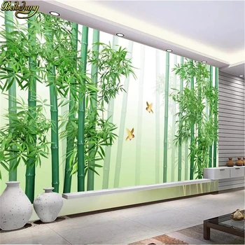 beibehang saját háttérképet falfestmény, friss bambusz erdő, zöld, egyszerű, modern Kínai stílusú HD TV háttér fal 3d háttérkép