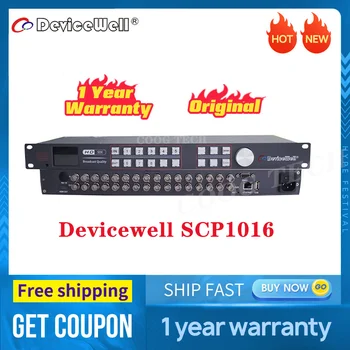 Devicewell SCP1016 16-CH HD 3D-s SD Jel Átvitel Automatikus Kiegyenlítés Óra Helyreállítási Seamless16x16 Mátrix Kapcsoló