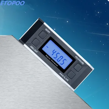 Digitális Szögmérő Inclinometer Szögben Lejtő Mérő Készülék 4 x 90 V-Horony Mágnes Bázis Szelvény