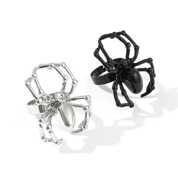Egyszerű Pók Nyitó Gyűrű Gótikus Szimuláció Állat A Pók Gyűrű Punk Stílus Állítható Gyűrű Halloween Cospaly Tartozékok
