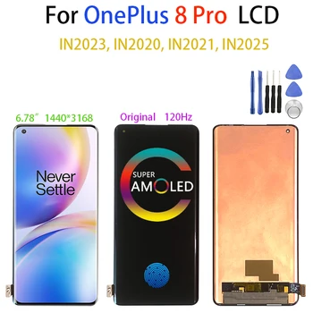 Eredeti Amoled A Szuper 8 Pro Egy Plusz 8pro LCD Kijelző érintőképernyő Digitalizáló A Oneplus8 Pro Kijelző Csere