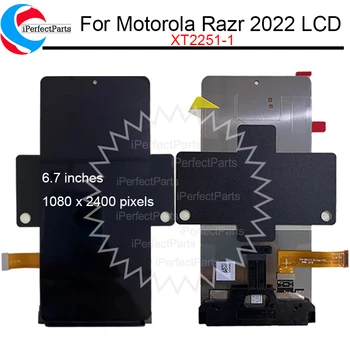 Eredeti Motorola Moto Razr 2022 LCD Fő Kijelző érintőképernyő Digitalizáló Közgyűlés Moto Razr 3 lcd-Érzékelő