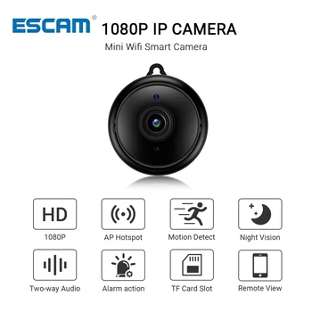 Escam V380 Mini Wifi IP Kamera HD 1080P Vezeték nélküli Beltéri Kamera sötétben vezetni kétirányú Audio mozgásérzékelés Baba figyelő Kamera