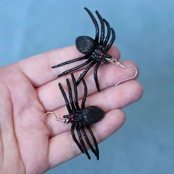 Fekete Pók Fülbevaló Rovar Ékszerek Pók Fülbevaló Dangles Bruttó Fülbevaló Halloween