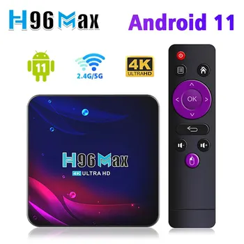H96 Max V11 Smart TV BOX Android 11 4GB RAM Rockchip 3318 4K Google 3D Videó BT4.0 4K Media Player Set Top Box
