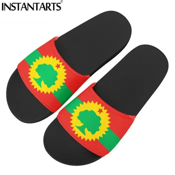 INSTANTARTS Új Divat Papucs Férfiaknak Oromia Zászló Nyomtatás Nagy Méretű Fedett Fürdő kopásálló Gyaloglás a Cipőt Néhány Diák