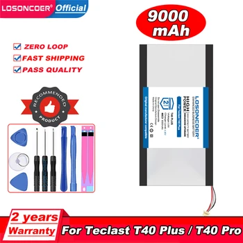 LOSONCOER 9000mAh Akkumulátor Teclast T40 Plus / T40 Pro Tablet PC Akkumulátor 5 Vezeték Csatlakozó