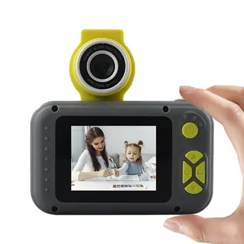 Mini Kisgyermek Játék Kamera, 1080p HD Videó Felvevő 2,4 hüvelykes IPS szemvédő Képernyő Gyerekek Autofókusz Digitális Cam180 Flip Lencse