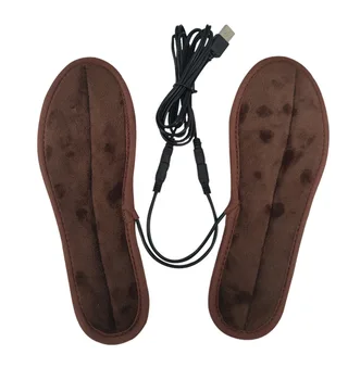 Puha Fűtött Mosható Talpbetét Fűtés Talpbetét Unisex USB-Elektromos Kültéri Sport Cipő Csizma Láb Melegítő Plüss Szőrme