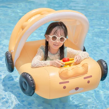 Rooxin Autó Felfújható Medence Úszó Ülés, a Kormánykerék Baba Víz Játszani Cső Babi Úszás Gyűrű Úszó Gyűrű Medence Játékok