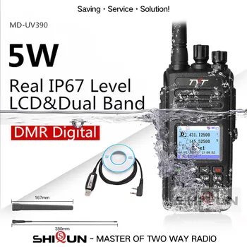 TYT MD-UV390 DMR-Digitális Rádió 5W Vízálló IP67 Praktikus Walkie Talkie MD UV390 Opcionális GPS Frissítés az MD-390 kétsávos VHF UHF