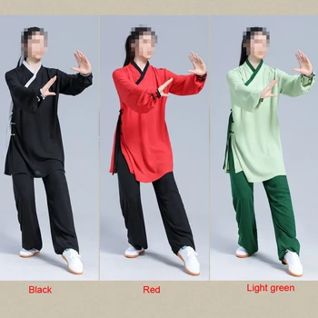 unisex vászon wing chun tai chi egyenruhát Shaolin kung-fu ruha wushu tao köntös harcművészeti ruhák