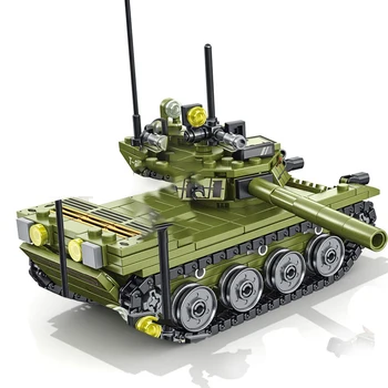 Vas vérű Újratöltése 85 Katonai Tank Modell VT-4-es Harckocsi, a Fiú DIY Kis Részecske Összeszerelés Épület-Blokk, Játék, Ajándék
