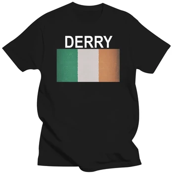 Vicces Férfi póló Nők újdonság tshirt-Írországi Derry Zászló, Póló, Üveg-Gyöngy-Ihlette Város Tee Póló