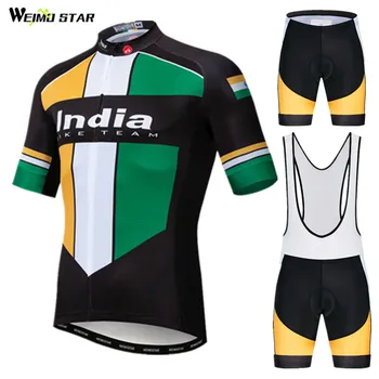 Weimostar 2019 India Profi Kerékpáros Mez Meghatározott MTB Verseny Kerékpár Ruházat Gél Pad Anti-UV Hegyi Kerékpár Ruházat Kerékpározás Viselni
