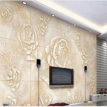 wellyu Egyéni nagy freskó Európai márvány csempe, TV, kanapé háttér fal vlies tapéta cucc de parede para quarto