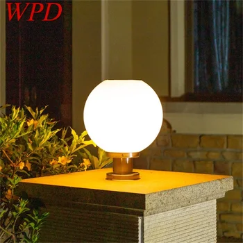 WPD Kültéri Napelemes Modern Fali Lámpa LED Globe Árnyékban Vízálló Pillér Post Lámpa, lámpák Haza