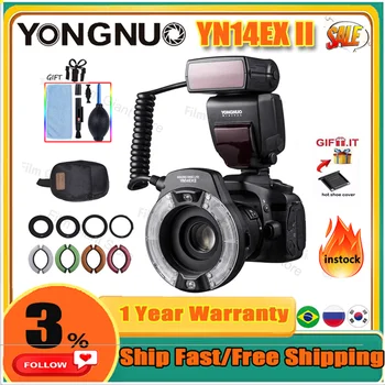 Yongnuo YN14EX II TTL LED Makró körvaku Fény SONY, Canon 6D 5D MARK IV 70D 200D 6D MARK II T6 1300D 200D 70D 7D G7X