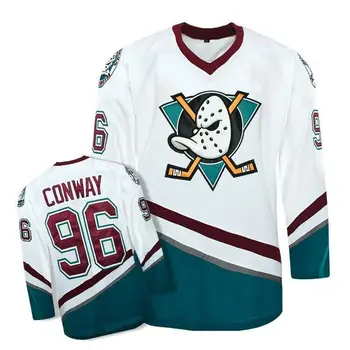 Évjárat Hokimez A Mighty Ducks Film Jégkorong Mez 96# Conway Varrott Fehér Hosszú Ujjú