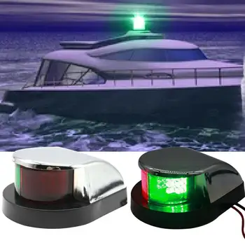 Íj Jelzőfény ABS Nagy fényerő a Hajó Oldalán Lámpa Vízálló Piros-Zöld Navigációs Fény Yacht Tartozékok Hajó