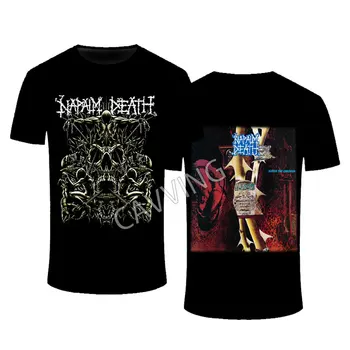 Új Divat kétoldalas Nyomtatott Napalm Death Rock Metal Streetwear Gótikus Felső Harajuku Pamut Unisex pólók T02
